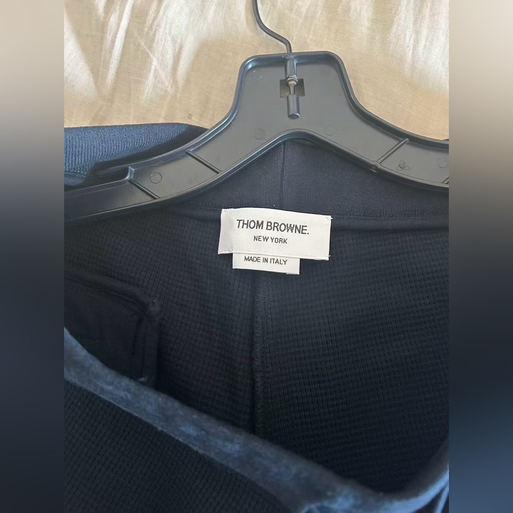 Thom Browne Bermuda‎ 4-Bar Navy Blue Sweat Shorts Size 3 / S - Picture 2 of 9